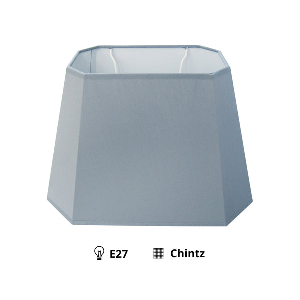 Various Lampenschirm Conica 8-Kant - Chintz - Grau – Eleganz für Ihre Tischlampe