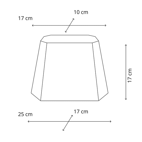 Various Lampenschirm Conica 8-Kant - Chintz - Grau – Eleganz für Ihre Tischlampe