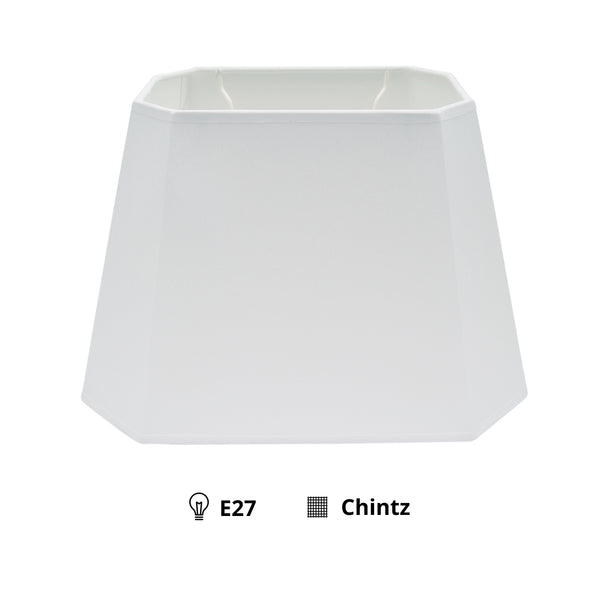 Various Conica achthoekige lampenkappen – Chintz wit & beige