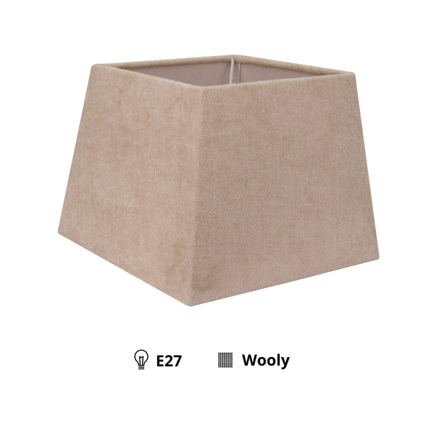 Various Lampenschirm Quadrato – Creme – Wooly – 22 x 22 cm