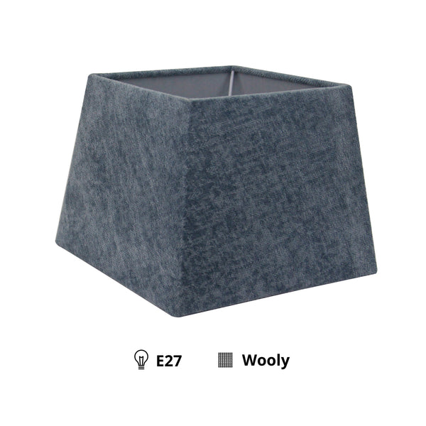 Various Lampenschirm Quadrato – Hellblau – Wooly – 22 x 22 cm