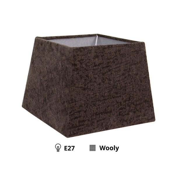 Various Lampenschirm Quadrato – Dunkel grau – Wooly – 22 x 22 cm