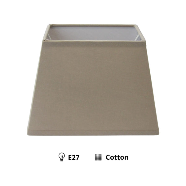 Various Conica Rechthoekige Lampenkap Ø20 & Ø27 cm – Lichtbruin of Crème