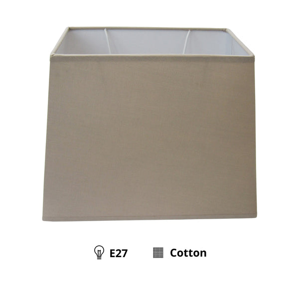 Various Conica Rechthoekige Lampenkap Ø20 & Ø27 cm – Lichtbruin of Crème