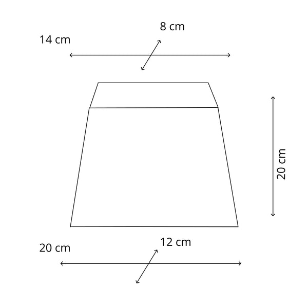 Various Conica Rechthoekige Lampenkap Ø20 & Ø27 cm – Lichtbruin of Crème