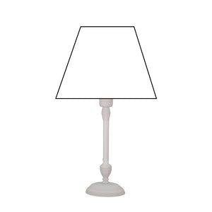 Lampenfuß Metall Weiß mit runder Basis, 35 cm hoch, modernes Design für helle Wohnräume.