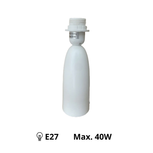 Diverse houten lampenvoeten Comico Wit – tijdloos elegant (18 cm E14/24 cm E27)