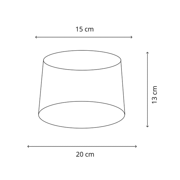 Various Bloemenlampenkap Trommel Rond - Zwart - 20 of 25 cm - Romantisch Design