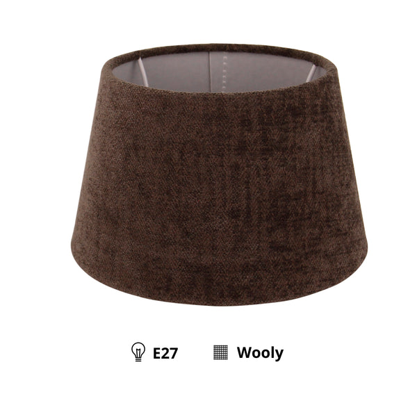 Various Lampenschirm Drum Rund – Dunkel grau - Wooly - Ø20 oder 30 cm