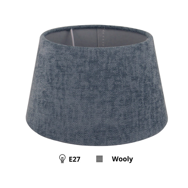 Various Lampenschirm Drum Rund – Dunkel grau - Wooly - Ø20 oder 30 cm