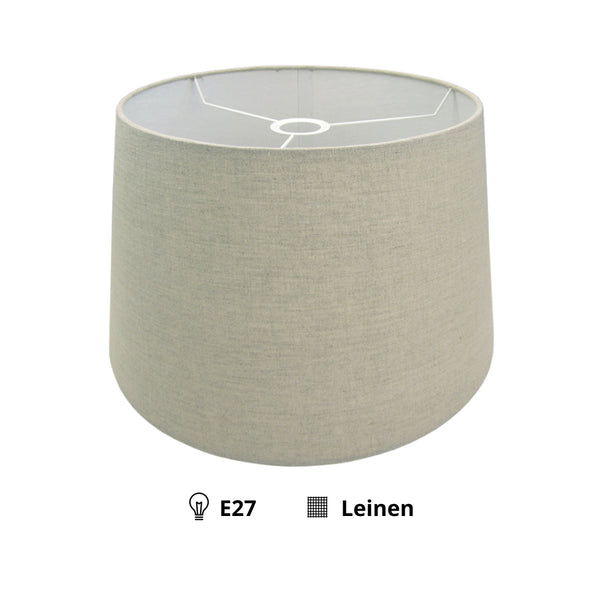 Diverse moderne trommelvormige lampenkappen – zwart, crème of grijs – Ø 25 cm voor tafellampen