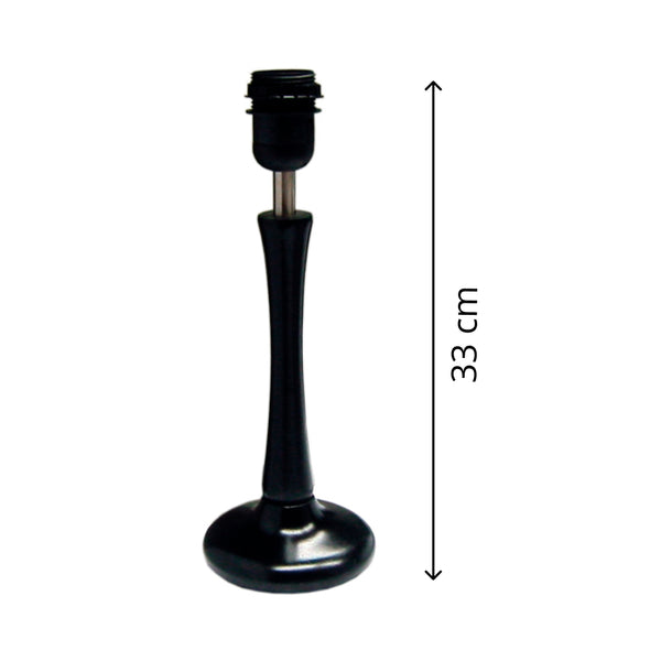 Verschillende houten lampenvoeten in zwart – stijlvolle voet voor uw verlichting (33 cm)