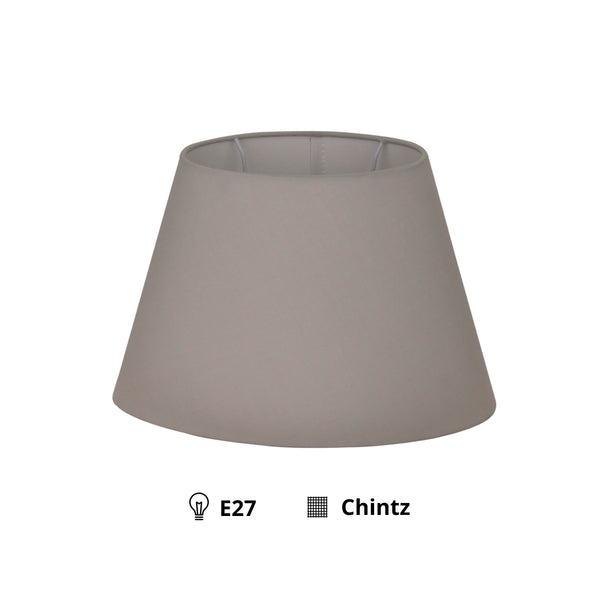 Diverse lampenkap ovaal - lichtgrijs - Ø24 of Ø30 cm - Chintz