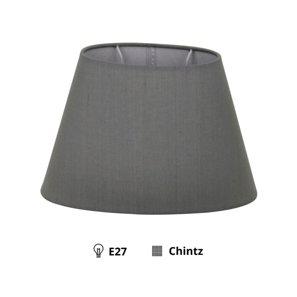Diverse lampenkap ovaal - grijs - Ø24 of Ø30 cm - Chintz