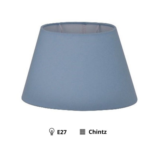 Diverse lampenkap ovaal - lichtblauw - Ø24 of Ø30 cm - Chintz