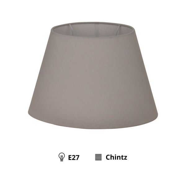 Diverse lampenkap ovaal - lichtgrijs - Ø24 of Ø30 cm - Chintz