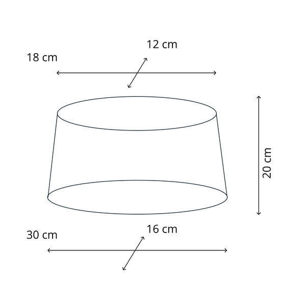 Various Lampenschirm Oval - Creme - Ø24 oder Ø30 cm - Chintz