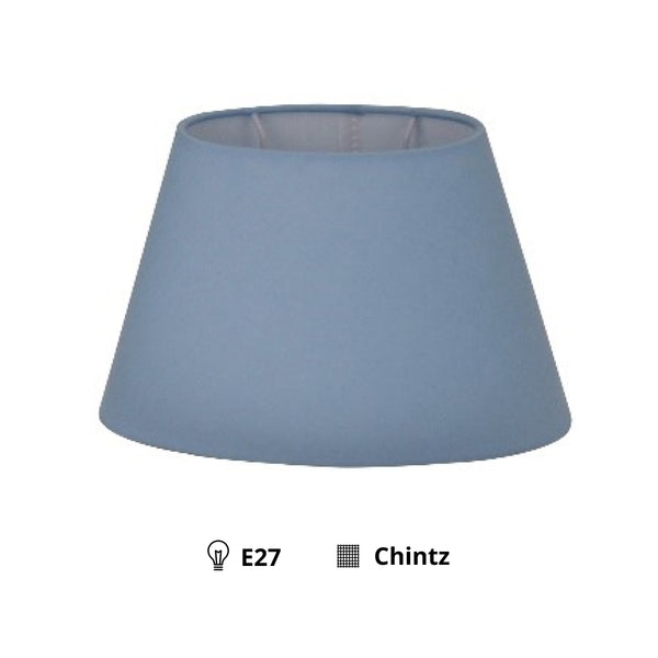 Diverse lampenkap ovaal - lichtblauw - Ø24 of Ø30 cm - Chintz