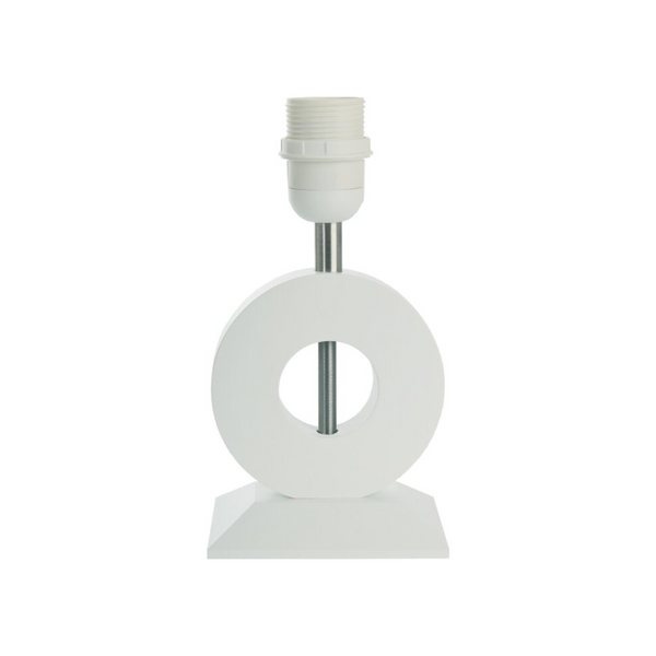 Diverse Bolero Witte Houten/Metalen Lampvoet – Stijlvolle voet voor uw tafellamp (22 cm, E27)