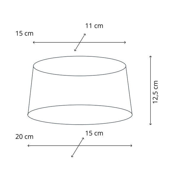 Various ovale lampenkappen Ø20 cm – Katoen in lichtbruin, crème & wit