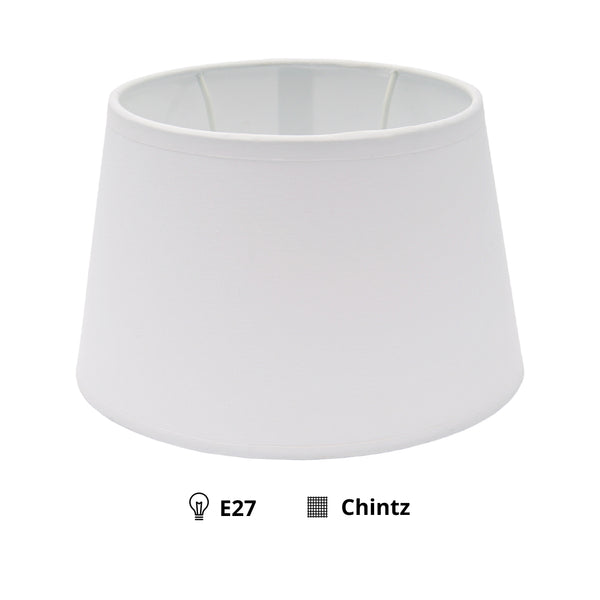 Various ovale lampenkappen Ø20 cm – Katoen in lichtbruin, crème & wit