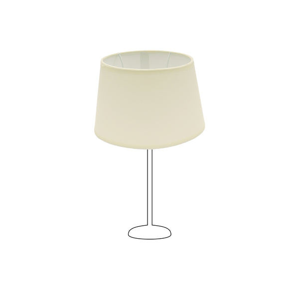 Various ovale lampenkappen Ø20 cm – Katoen in lichtbruin, crème & wit