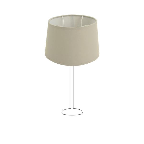 Various ovale lampenkappen Ø20 cm – Katoen in lichtbruin, crème & wit