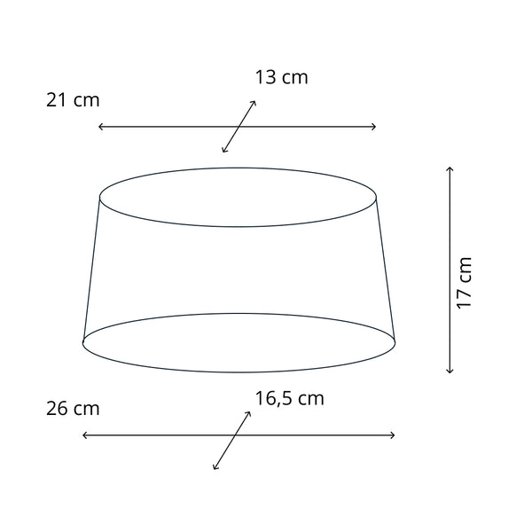 Various ovale lampenkappen Ø20 cm – Katoen in lichtbruin, crème & wit