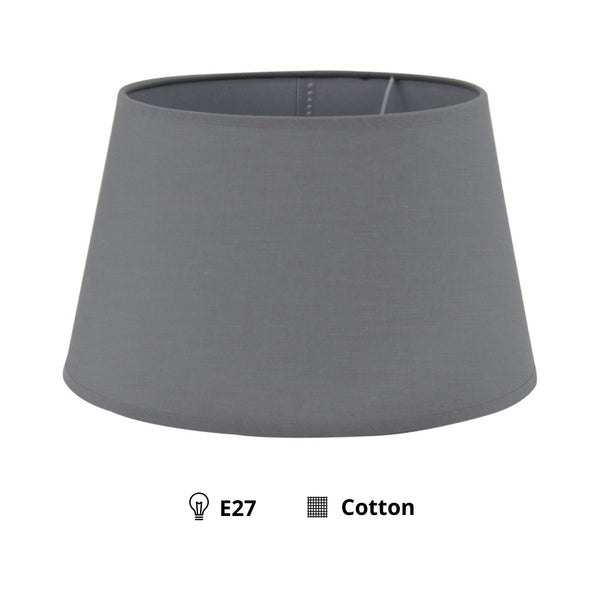 Various ovale lampenkappen Ø26 cm – Katoen in lichtbruin of grijs