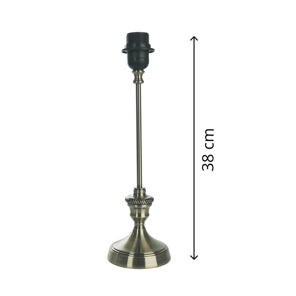 Verschillende metalen lampenvoeten brons – warme elegantie in 38 cm hoogte met E27 fitting