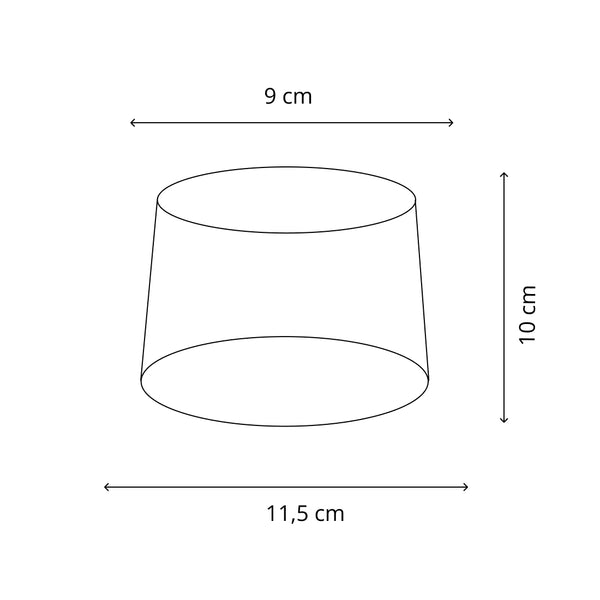 Various lampenkap Drum – Lichtgrijs - Ø11,5 - Stijlvol Chintz - E14