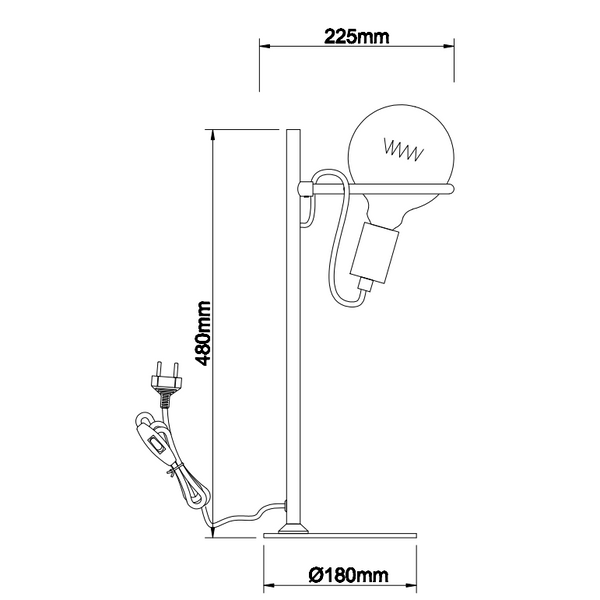 1-flammige Tischleuchte als dekorativer Blickfang