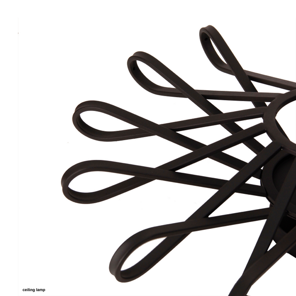 Moderne Eleganz: Chericoni Arco Deckenlampe, Ø45 cm, schwarz, 1-flammig, perfekt für Wohn- und Essbereiche.