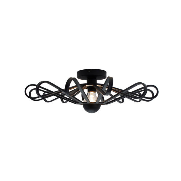 Die Chericoni Arco Deckenleuchte in Schwarz mit Ø56 cm vereint modernes Design mit gleichmäßiger, 1-flammiger Beleuchtung.