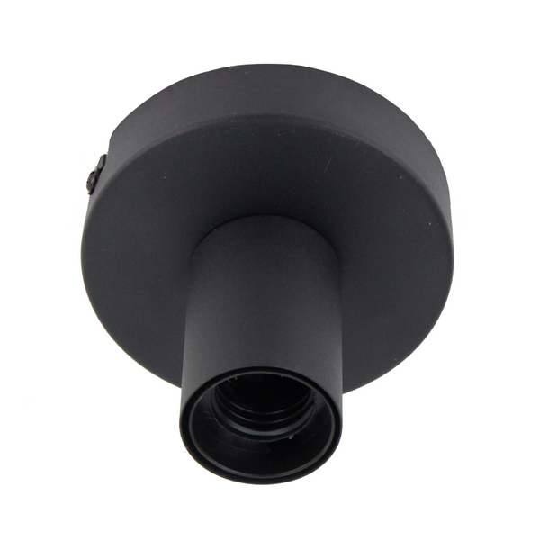 Runde Deckenleuchte Chericoni Basic, schwarz, Ø12 cm, E27, 1-flammig, ideal für kleine Räume.