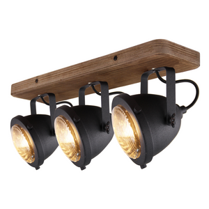 Der Chericoni Bella Deckenstrahler in Schwarz, Ø12 cm, 3-flammig, sorgt für gezieltes und stilvolles Licht in Wohn- und Arbeitsbereichen.