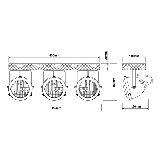Die Chericoni Bella Deckenstrahler-Leuchte, Ø12 cm, 3-flammig, Schwarz, kombiniert modernes Design mit praktischer Lichtführung.