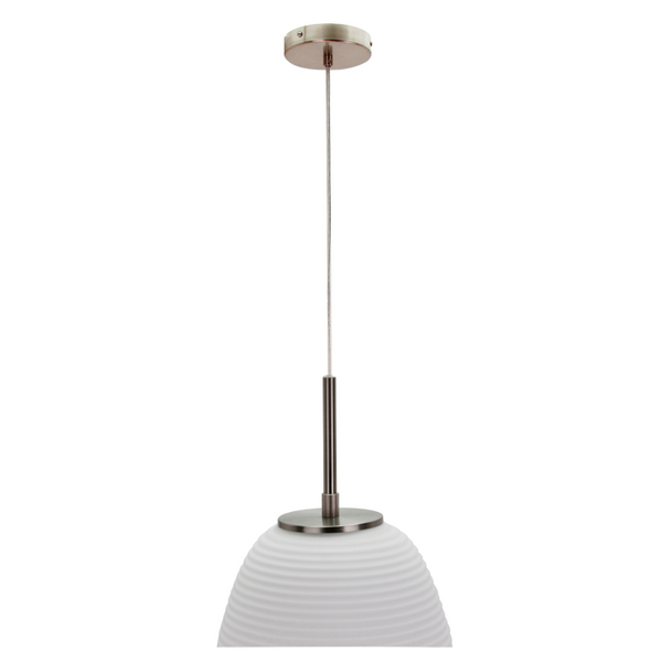 Kompakte Chericoni Costola Hängelampe, Ø24 cm, 1-flammig, Glas & Metall, perfekt für kleine Tische oder Nischen.