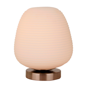 Die Chericoni Costola Tischlampe, Ø21 cm, 1-flammig, Glas & Metall, kombiniert modernes Design mit hochwertiger Verarbeitung.