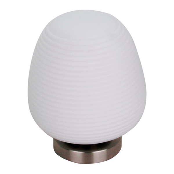 Moderne Chericoni Costola Tischlampe, Ø21 cm, 1-flammig, Glas & Metall, vereint Eleganz mit Funktionalität.