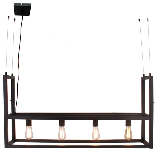 Chericoni Cubo hanglamp – 4-lamps – E27 – Zwart