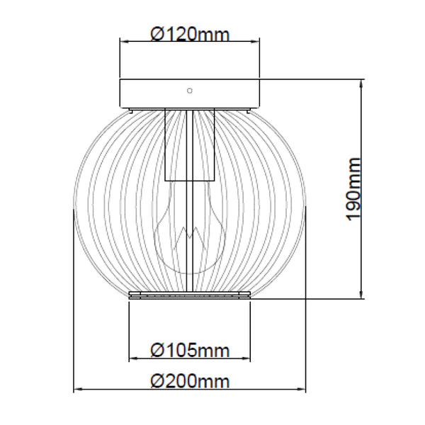 Chericoni Curvato Deckenleuchte, Ø20 cm, 1-flammig, in Gold, bringt luxuriösen Glanz und harmonische Beleuchtung in den Raum.