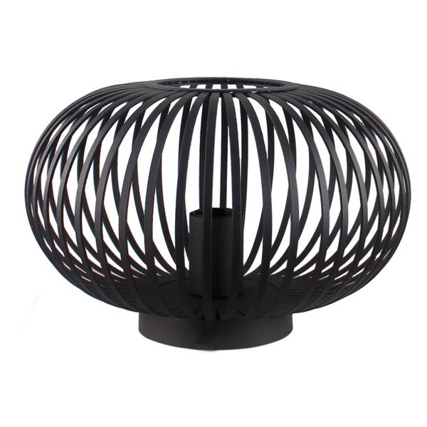 Die Chericoni Curvato Tischlampe, Ø30 cm, 1-flammig, E27, Schwarz, setzt stilvolle Akzente auf Tischen oder Kommoden.