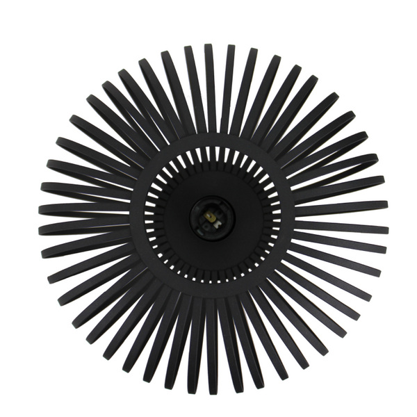 Schwarze Chericoni Curvato Tischlampe, Ø30 cm, 1-flammig, E27, sorgt für warmes, angenehmes Licht in jedem Raum.