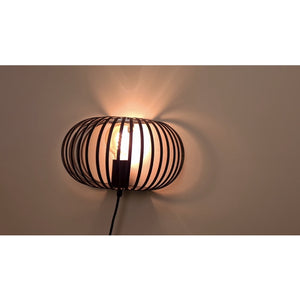 Chericoni Curvato Wandleuchte, Ø30 cm, 1-flammig, Schwarz, E27, ideal für Wohnzimmer, Flur oder Schlafzimmer mit stilvollem Licht.
