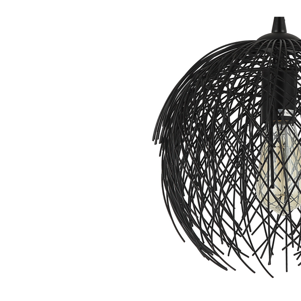 Design-Hängelampe Chericoni Filo Sottile, Ø32 cm, 1-flammig, schwarz, langlebiges Eisen- und Metallgehäuse.