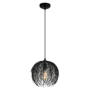 Chericoni Filo Sottile Hängelampe, schwarz, Ø32 cm, 1-flammig, aus Eisen und Metall, modernes Design.