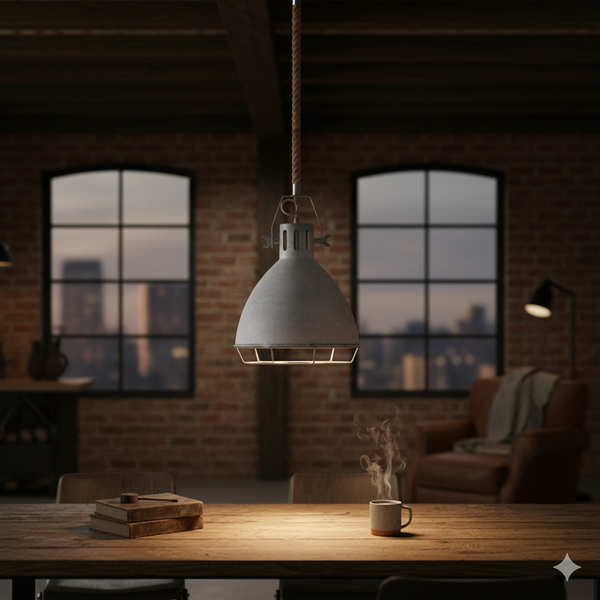 Chericoni Indurope hanglamp - E27 - industriële stijl - touwdesign
