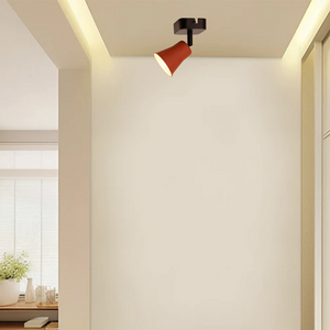 Moderne Spotlampe Lisa von Chericoni, 1-flammig, Rot/Schwarz. Mit GU10-Fassung ideal für punktgenaue Beleuchtung in Wohn- und Arbeitsbereichen.