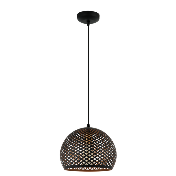 Runde Hängelampe Chericoni Lodi, schwarz, Ø30 cm, 1-flammig, gefertigt aus Eisen und Metall.